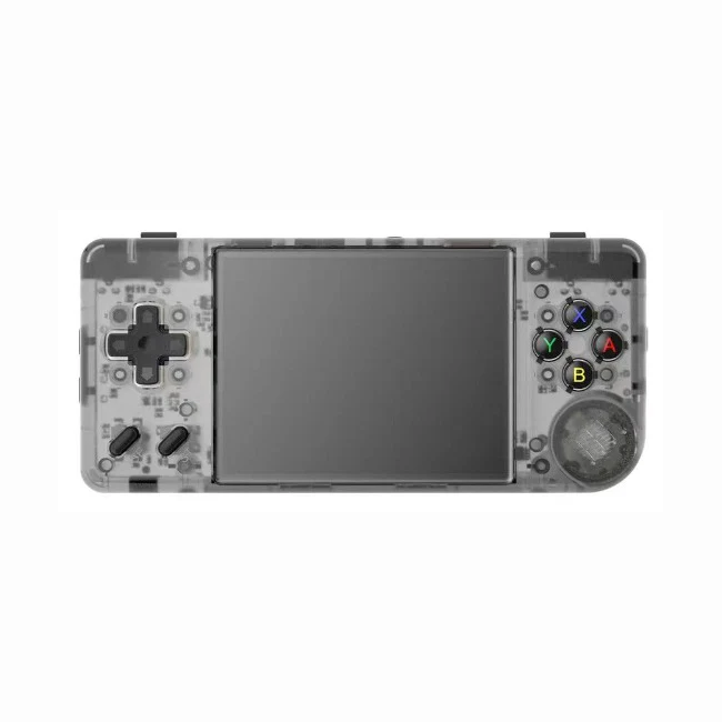 Consola retro portabila Anbernic RG28XX 64GB cu jocuri, quad core Cortex-A35 1.5GHz, 1GB LPDDR4, IPS LCD 3.5" 640x480, 3100 mAh, negru transparent [2]