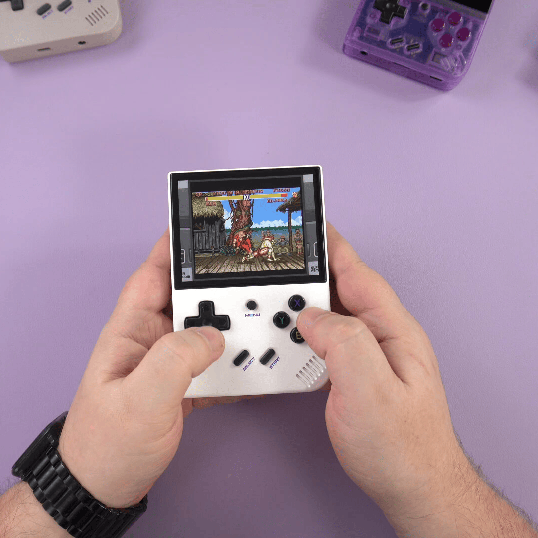 Consola retro portabila ANBERNIC RG35XX PLUS 64GB cu jocuri, quad core 1.5GHz, 1GB LPDDR4, IPS LCD 3.5" 640x480, 3300 mAh, WiFi 5, Bluetooth 4.2, alba [5]