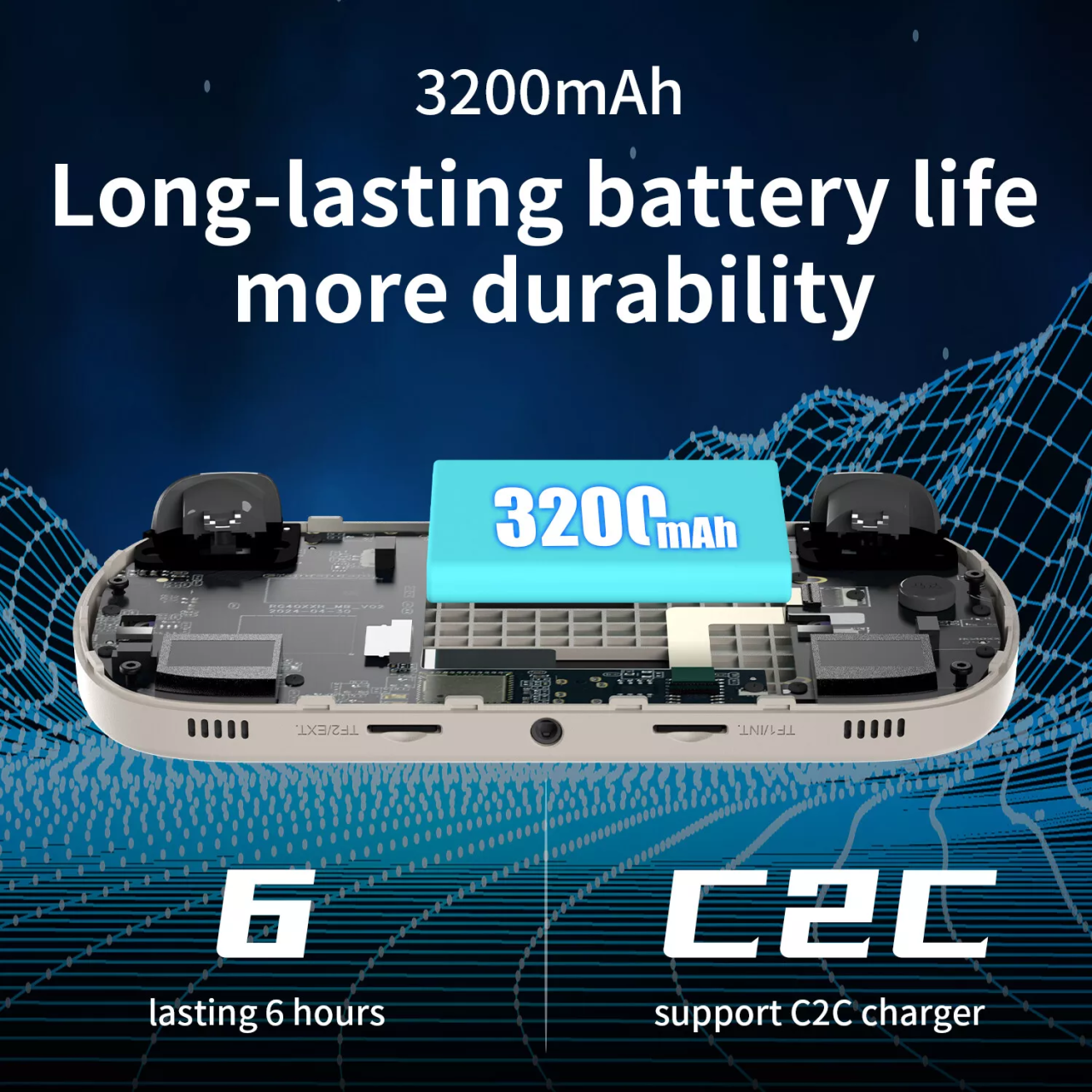 Consola retro portabila ANBERNIC RG40XX H cu jocuri, quad core Cortex-A53 1.5GHz, 1GB LPDDR4, IPS LCD 4" 640x480, 3200 mAh, WiFi 5, Bluetooth 4.2, gri [12]