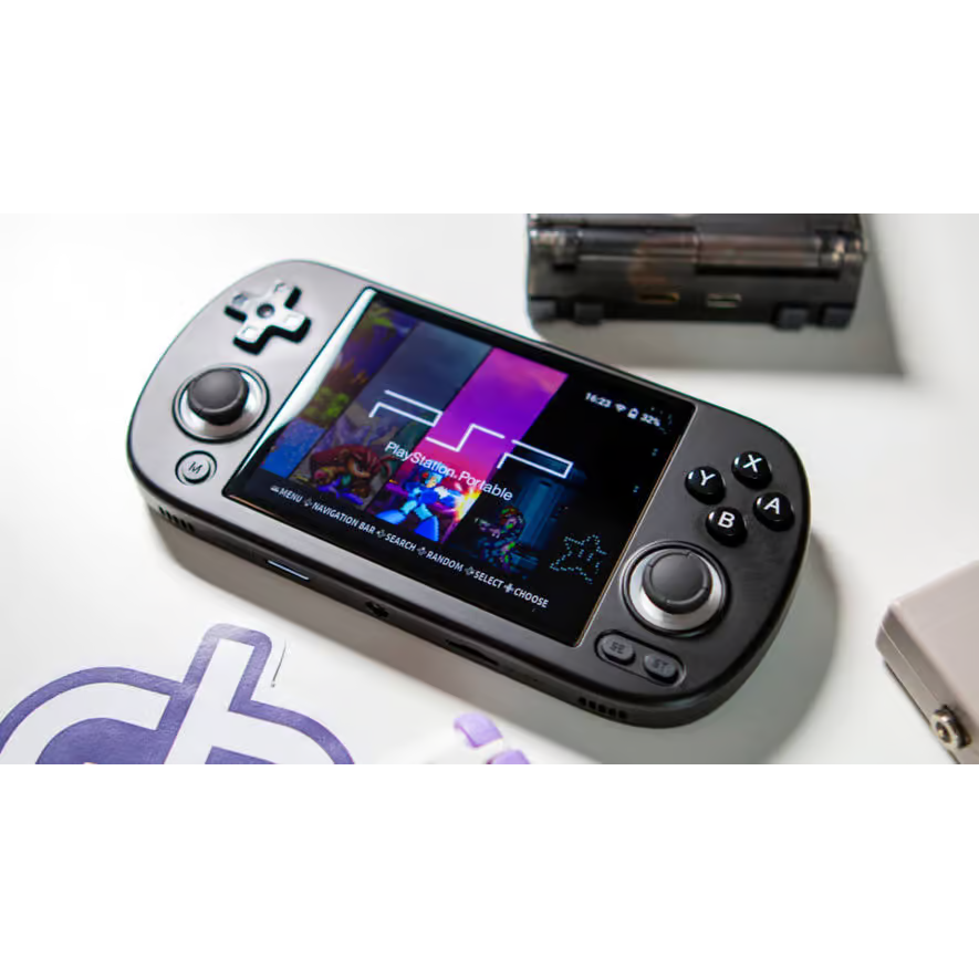 Consola retro portabila ANBERNIC RG40XX H cu jocuri, quad core Cortex-A53 1.5GHz, 1GB LPDDR4, IPS LCD 4" 640x480, 3200 mAh, WiFi 5, Bluetooth 4.2, negru [6]