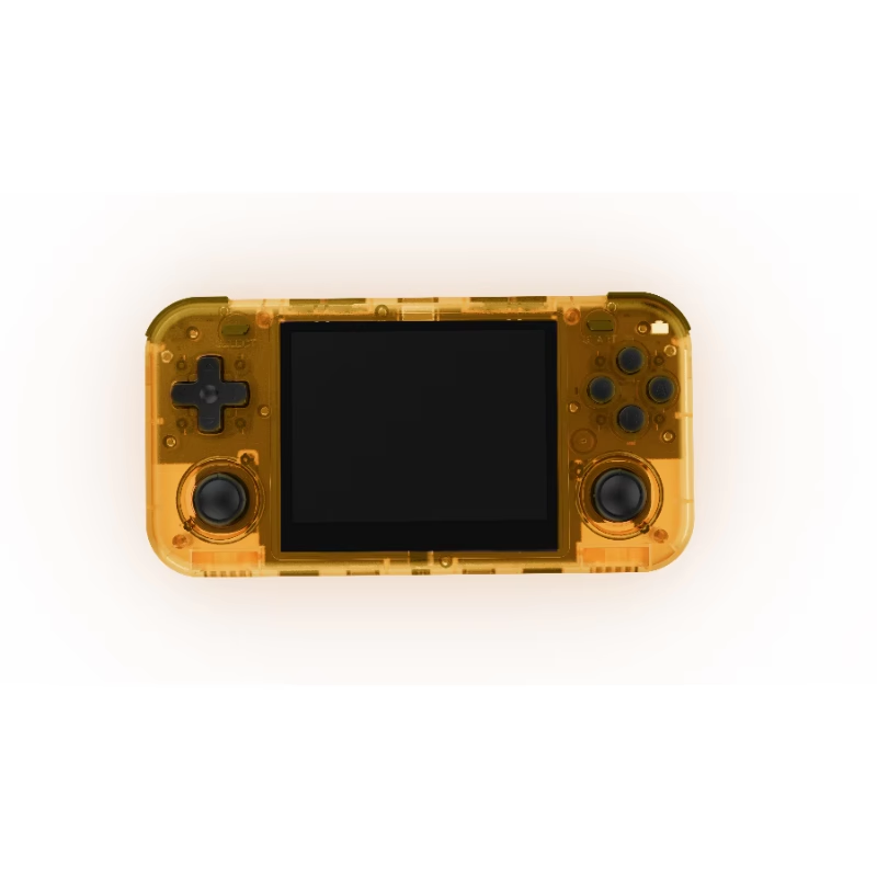 Consola retro portabila O30S 64GB cu jocuri, quad core Cortex-A53 1.5GHz, 1GB DDR3L, IPS LCD 3.5" 640x480, 3000 mAh, portocaliu transparent [1]