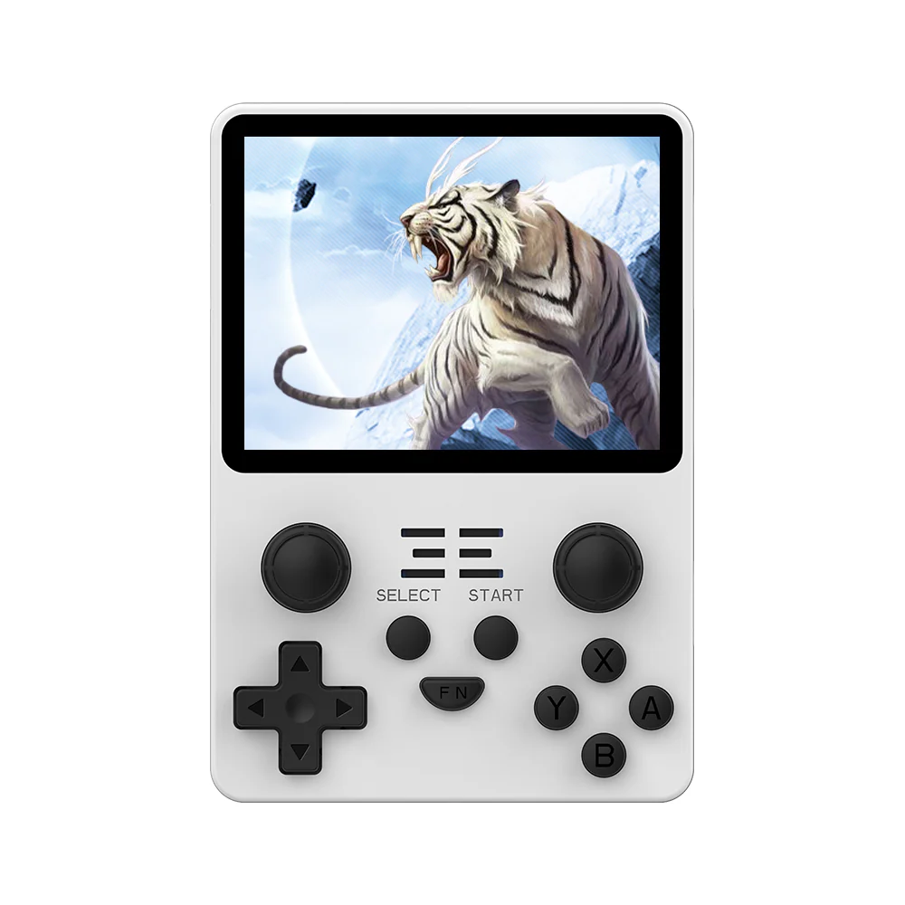 Consola retro portabila POWKIDDY RGB20S 64GB cu jocuri, 4-core 1.5GHz, 1GB DDR3, IPS LCD 3.5" 640x480, 3500 mAh, alb [6]