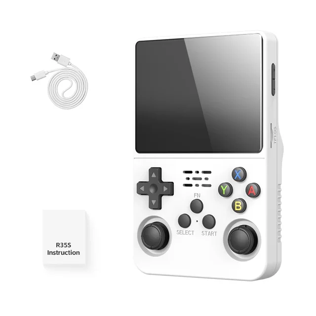Consola retro portabila POWKIDDY RGB20S 64GB cu jocuri, 4-core 1.5GHz, 1GB DDR3, IPS LCD 3.5" 640x480, 3500 mAh, alb [7]