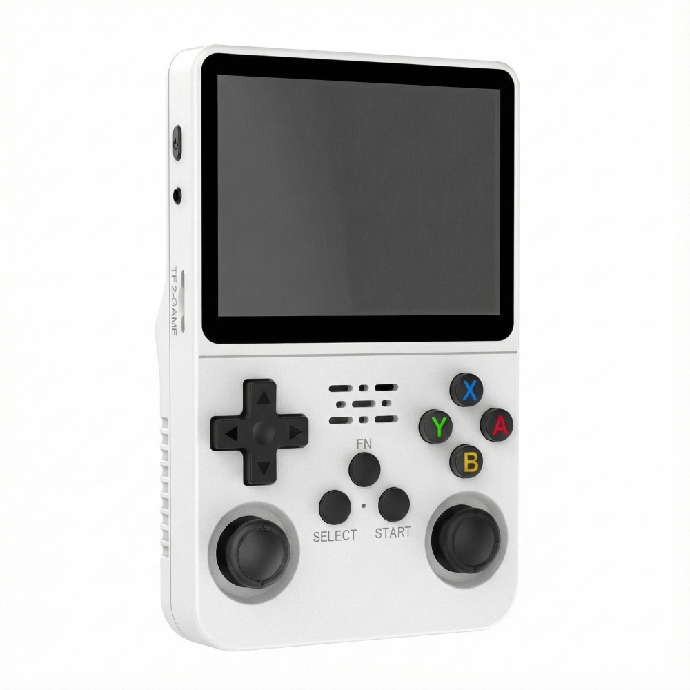 Consola retro portabila R36S 64GB cu jocuri, quad core Cortex-A53 1.5GHz, 1GB DDR3, IPS LCD 3.5" 640x480, 3200 mAh, alb [3]