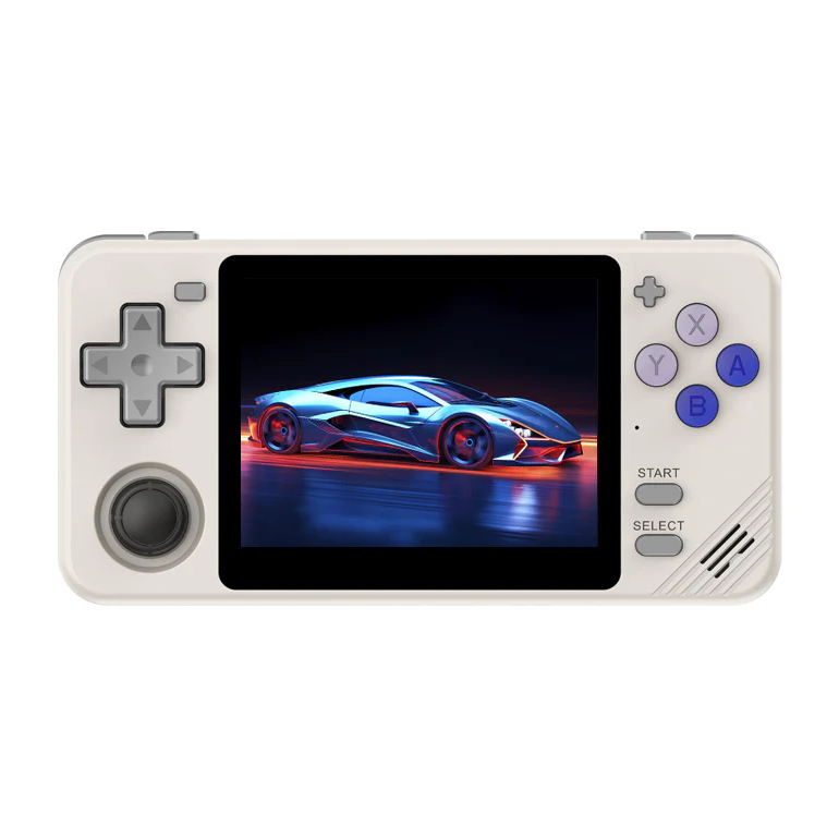Consola retro Powkiddy RGB10X 64GB cu jocuri, quad core Cortex-A35 1.5GHz, 1GB RAM, IPS LCD 3.5" 640x480 4:3, acumulator 2800 mAh, gri, portabila [1]