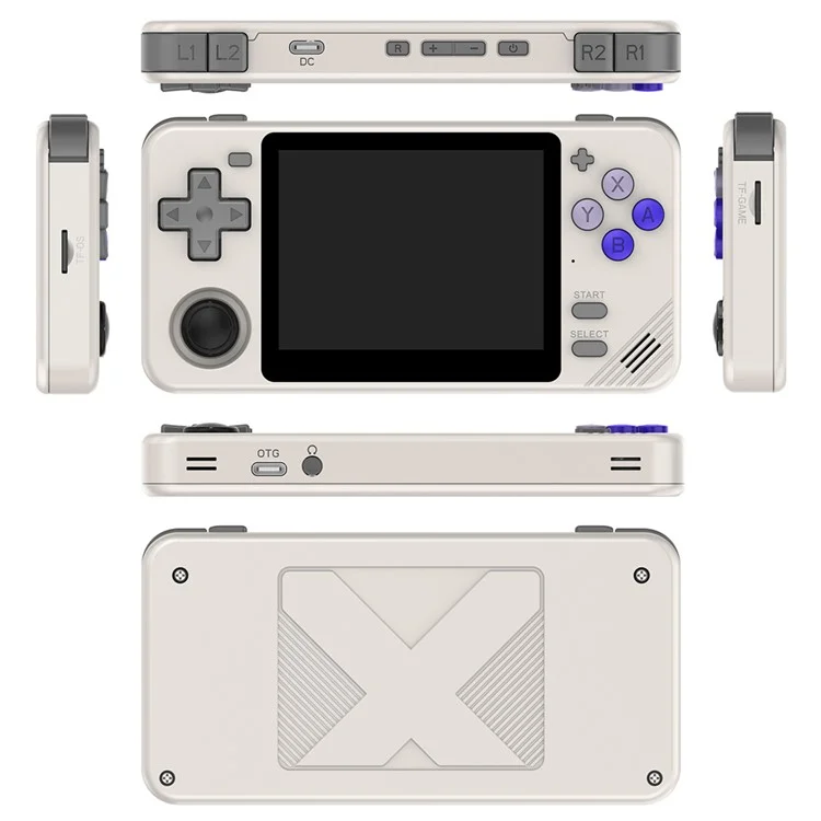 Consola retro Powkiddy RGB10X 64GB cu jocuri, quad core Cortex-A35 1.5GHz, 1GB RAM, IPS LCD 3.5" 640x480 4:3, acumulator 2800 mAh, gri, portabila [2]