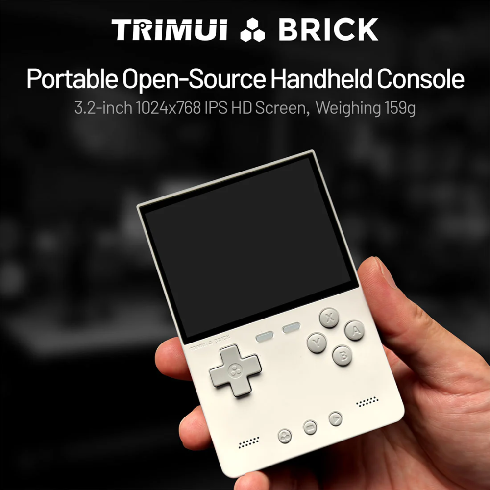 Consola retro TRIMUI Brick 64GB cu jocuri, quad core Cortex-A53 2.0GHz, 1GB RAM, IPS LCD 3.2" 1024x768 4:3, acumulator 3000 mAh, WiFi, Bluetooth, alba, portabila [6]