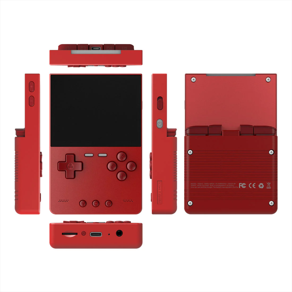 Consola retro TRIMUI Brick 64GB cu jocuri, quad core Cortex-A53 2.0GHz, 1GB RAM, IPS LCD 3.2" 1024x768 4:3, acumulator 3000 mAh, WiFi, Bluetooth, rosu, portabila [3]