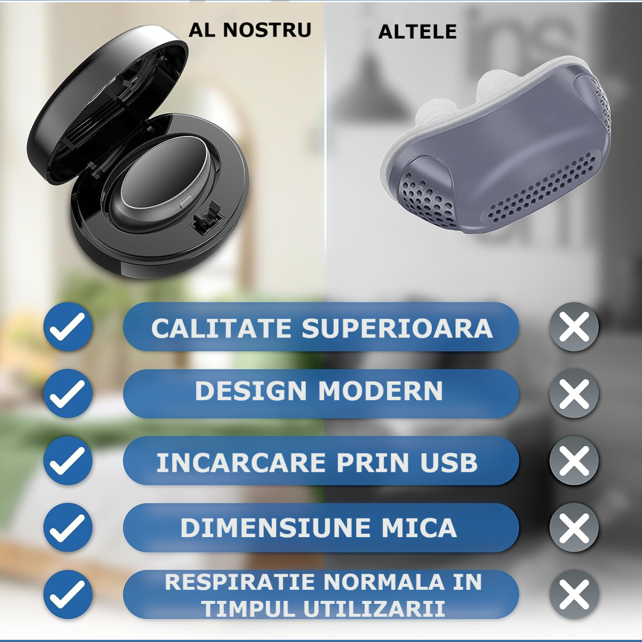 Dispozitiv Inteligent Anti-Sforait Clavi, Portabil, Tehnologie EMS, Imbunatateste Calitatea Somnului, Detecteaza Sforaitul, Regleaza Ritmul Respiratiei, Amelioreaza Apneea, USB, Negru [12]
