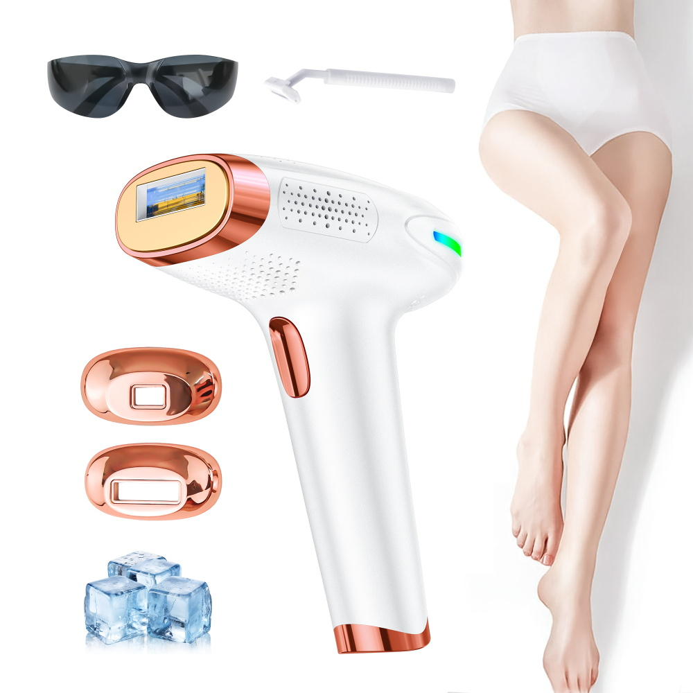 Epilator IPL Clavi, Premium PRO, Functie ICE Cool cu Racire, Epilare Definitiva, Intinerire Piele, Reducere Acnee, 9 Trepte de Intensitate, 999 999 Pulsatii, 2 Capete de Schimb, Senzor Piele Led, Alb [3]