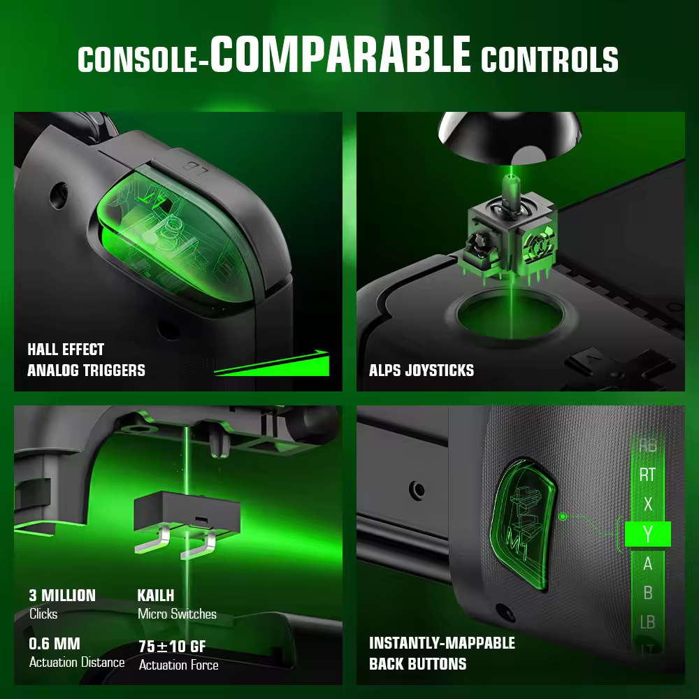 Gamepad GameSir X2 Pro Negru, pentru telefonul mobil, triggere analogice cu hall effect, butoane Kailh Microswitch, joystick-uri Alps 3D, incarcare Pass-through pe USB-C [5]