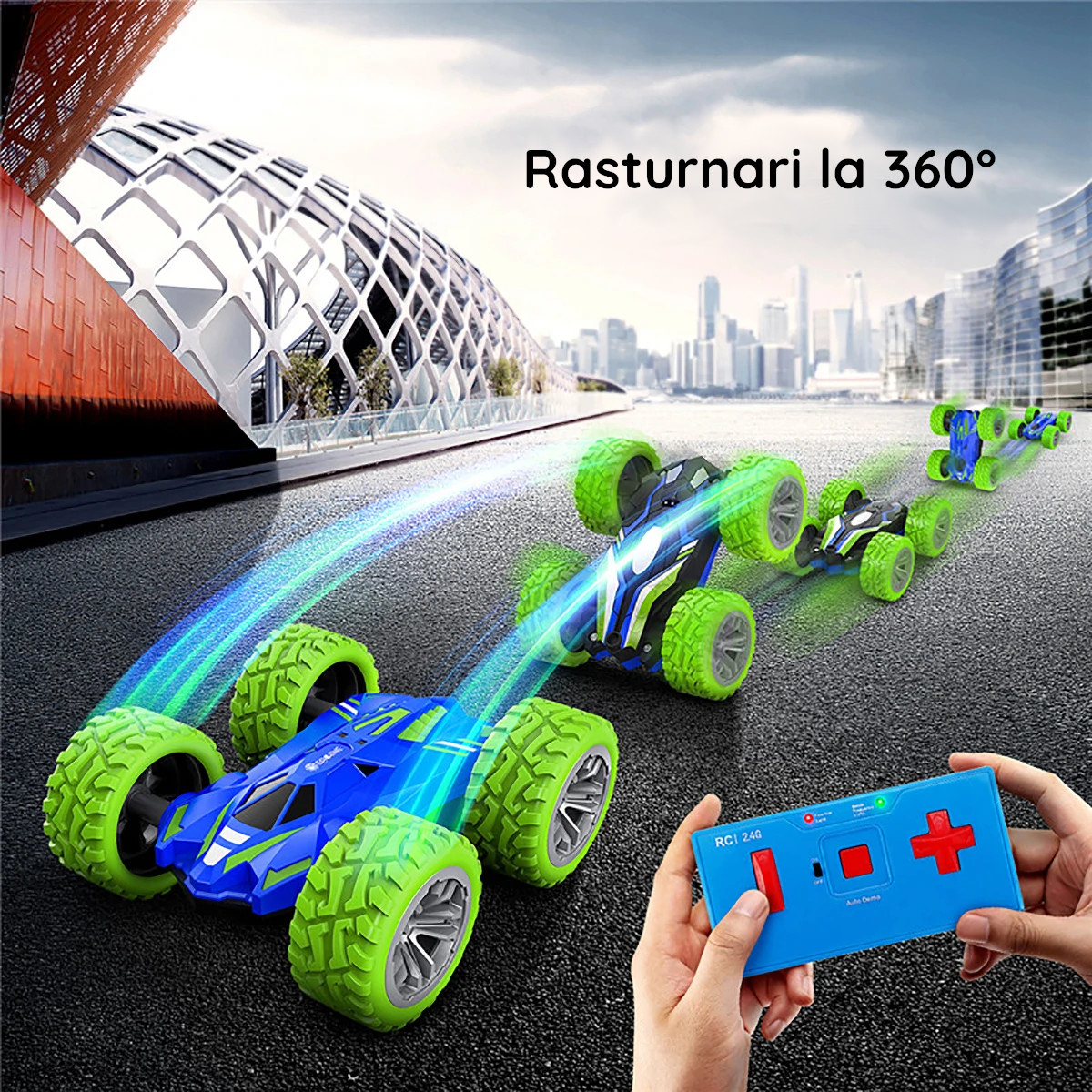 Masinuta cu telecomanda Eachine EC07 cu doua fete, speciala pentru cascadorii si drifturi [10]