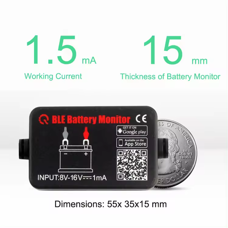 Tester de baterie auto BM2 6V 12V 24V, monitorizare prin Bluetooth, aplicatie pe telefon, pentru masina, camion, motocicleta, SUV, barca [6]