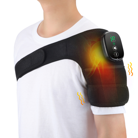 Aparat de Masaj pentru Genunchi Clavi, Multifunctional, Amelioreaza Durerea de Genunchi, Umeri, Coate, 3 Functii de Masaj, 3 Nivele de Incalzire, Genunchiera cu Afisaj Digital, Acumulator 5000 mAh, Ma [3]