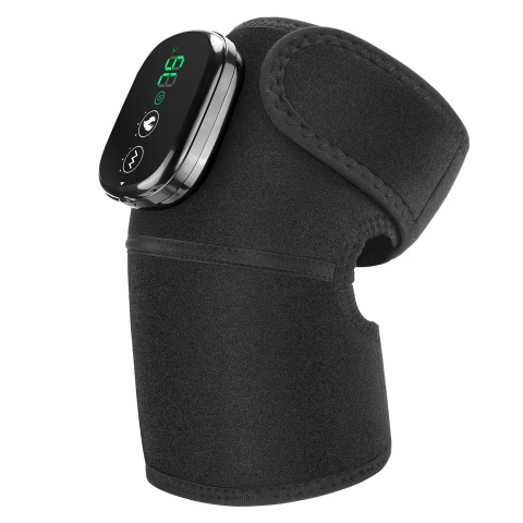 Aparate de masaj - Aparat de Masaj pentru Genunchi Clavi, Multifunctional, Amelioreaza Durerea de Genunchi, Umeri, Coate, 3 Functii de Masaj, 3 Nivele de Incalzire, Genunchiera cu Afisaj Digital, Acumulator 5000 mAh, Ma