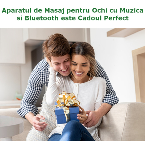 Aparat de Masaj pentru Ochi Clavi, Bluetooth, Muzica Ambientala, 4 Moduri de Masaj, Compresie Termica, Presopunctura, Perne de Aer, Vibratii, Reincarcabil USB, Banda Reglabila, Relaxare si Stimulare Vizuala, Negru [12]