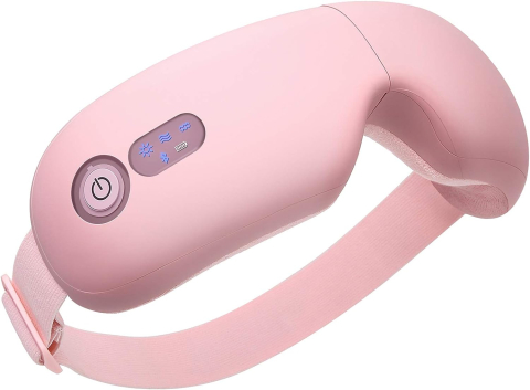 Aparate de masaj - Aparat de Masaj pentru Ochi Clavi, Bluetooth, Muzica Ambientala, 4 Moduri de Masaj, Compresie Termica, Presopunctura, Perne de Aer, Vibratii, Reincarcabil USB, Banda Reglabila, Relaxare si Stimulare V