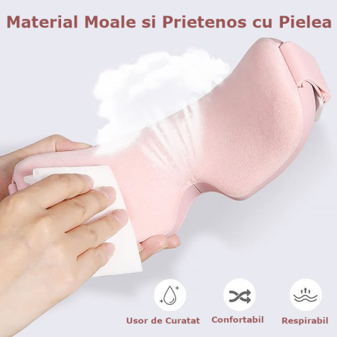 Aparat de Masaj pentru Ochi Clavi, Bluetooth, Muzica Ambientala, 4 Moduri de Masaj, Compresie Termica, Presopunctura, Perne de Aer, Vibratii, Reincarcabil USB, Banda Reglabila, Relaxare si Stimulare V [9]