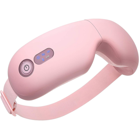 Ingrijire personala - Aparat de Masaj pentru Ochi Clavi, Bluetooth, Muzica Ambientala, 4 Moduri de Masaj, Compresie Termica, Presopunctura, Perne de Aer, Vibratii, Reincarcabil USB, Banda Reglabila, Relaxare si Stimulare Vizuala, Roz