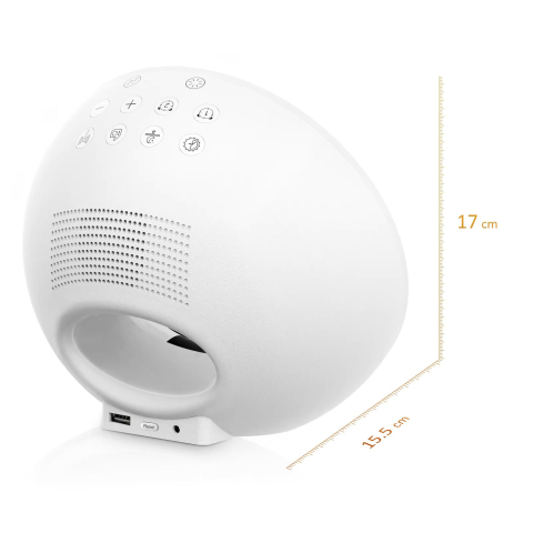 Ceas desteptator digital cu milioane de culori 25 sunete naturale si 6 preseturi ritmate de lumini, radio FM, conectare Bluetooth, aplicatie Android [11]