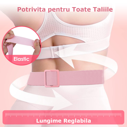 Centura Abdominala Aparat cu Incalzire si Masaj Clavi, pentru Dureri Menstruale si Ciclu, Dureri Lombare, Portabil, Temperatura Reglabila, Alb Roz [5]