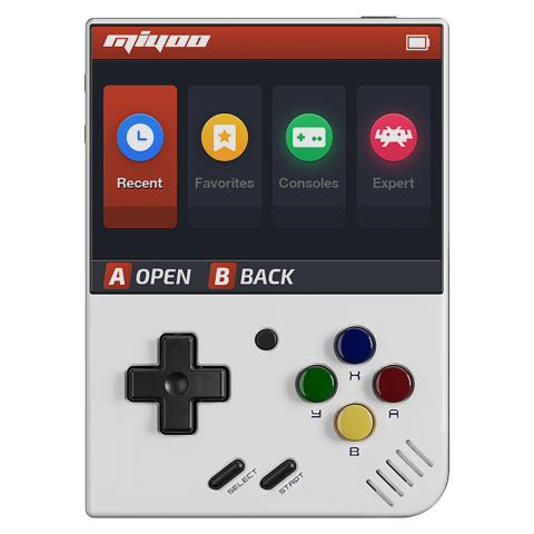 Gaming - Consola de joc Miyoo Mini Plus, culoare alba, portabila, suport pentru 15+ emulatoare retro