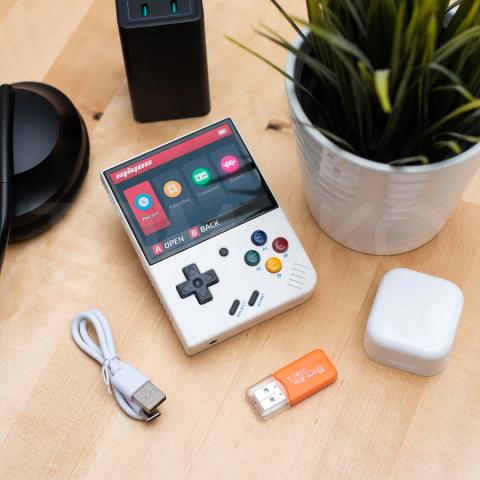 Consola de joc Miyoo Mini Plus, culoare alba, portabila, suport pentru 15+ emulatoare retro [6]