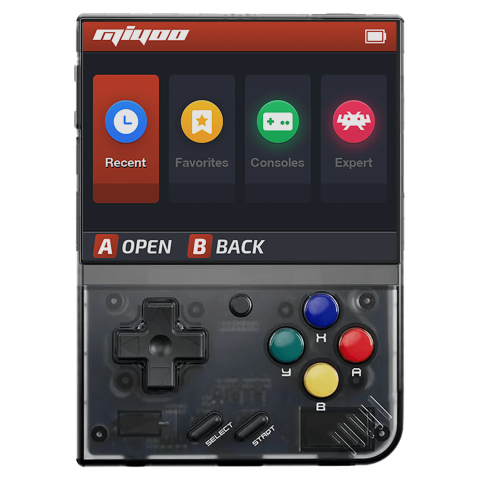 Console Retro - Consola de joc Miyoo Mini Plus, culoare neagra, portabila, suport pentru 15+ emulatoare retro