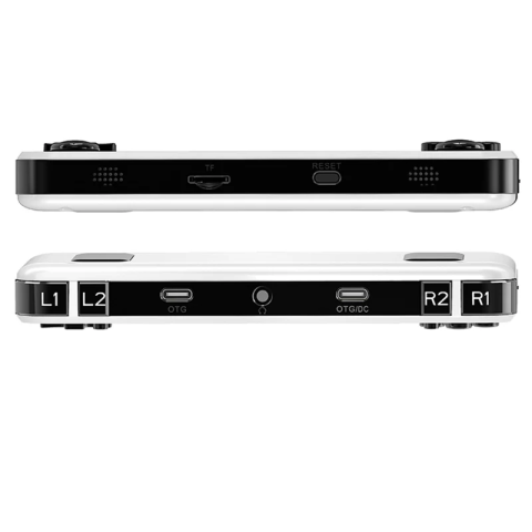 Consola de jocuri retro portabila ANBERNIC RG351P 64GB, quad core Cortex-A35 1.5GHz, RAM 1GB DDR3, Display 3.5 inch IPS 320x480, acumulator 3500 mAh, alba [4]