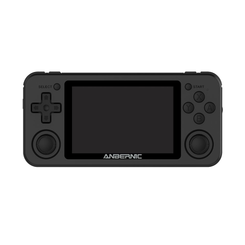 Consola de jocuri retro portabila ANBERNIC RG351P 64GB, quad core Cortex-A35 1.5GHz, RAM 1GB DDR3, Display 3.5 inch IPS 320x480, acumulator 3500 mAh, neagra [1]