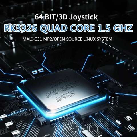 Consola de jocuri retro portabila ANBERNIC RG351P 64GB, quad core Cortex-A35 1.5GHz, RAM 1GB DDR3, Display 3.5 inch IPS 320x480, acumulator 3500 mAh, neagra [5]