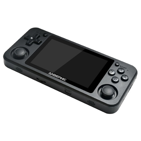 Consola de jocuri retro portabila ANBERNIC RG351P 64GB, quad core Cortex-A35 1.5GHz, RAM 1GB DDR3, Display 3.5 inch IPS 320x480, acumulator 3500 mAh, neagra [4]