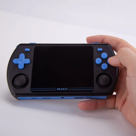 Consola de jocuri retro Powkiddy RK2023 128GB, culoare neagra, portabila, suport pentru 23+ emulatoare retro [7]
