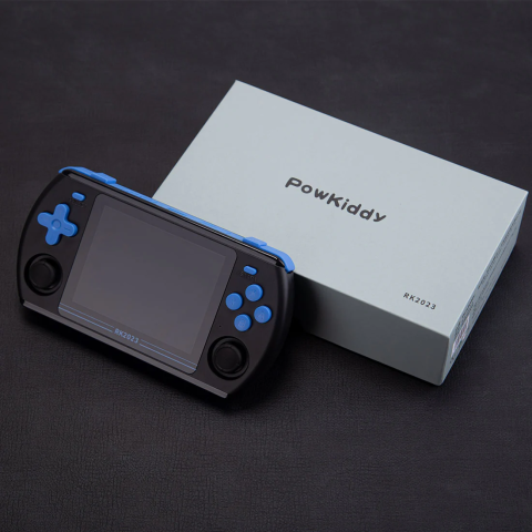 Consola de jocuri retro Powkiddy RK2023 128GB, culoare neagra, portabila, suport pentru 23+ emulatoare retro [11]