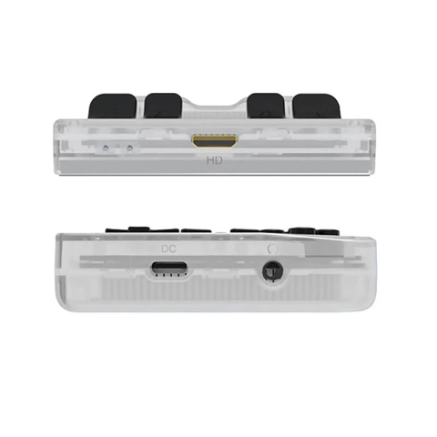 Consola retro ANBERNIC RG35XX 64GB cu jocuri, quad core Cortex-A53 1.5GHz, 1GB LPDDR4, IPS LCD 3.5" 640x480 4:3, acumulator 2600 mAh, alb transparent, portabila [12]