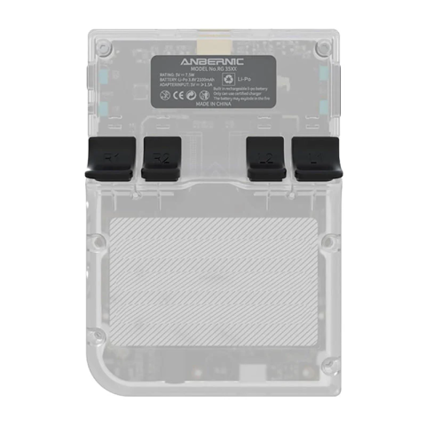 Consola retro ANBERNIC RG35XX 64GB cu jocuri, quad core Cortex-A53 1.5GHz, 1GB LPDDR4, IPS LCD 3.5" 640x480 4:3, acumulator 2600 mAh, alb transparent, portabila [13]