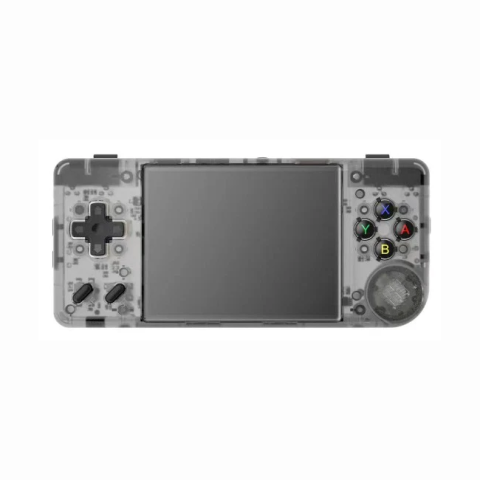 Consola retro portabila Anbernic RG28XX 64GB cu jocuri, quad core Cortex-A35 1.5GHz, 1GB LPDDR4, IPS LCD 3.5" 640x480, 3100 mAh, negru transparent [1]