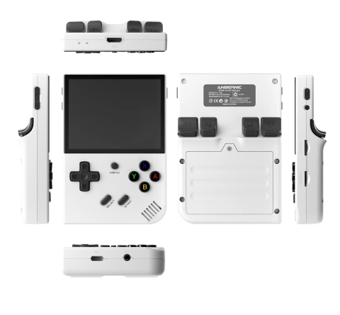 Consola retro portabila ANBERNIC RG35XX PLUS 64GB cu jocuri, quad core 1.5GHz, 1GB LPDDR4, IPS LCD 3.5" 640x480, 3300 mAh, WiFi 5, Bluetooth 4.2, alba [17]