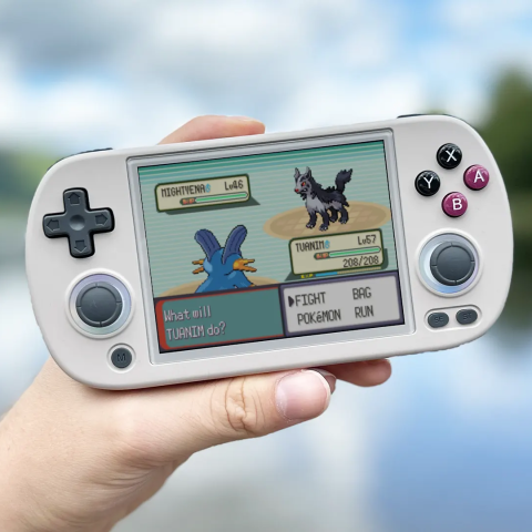 Consola retro portabila ANBERNIC RG40XX H cu jocuri, quad core Cortex-A53 1.5GHz, 1GB LPDDR4, IPS LCD 4" 640x480, 3200 mAh, WiFi 5, Bluetooth 4.2, gri [5]
