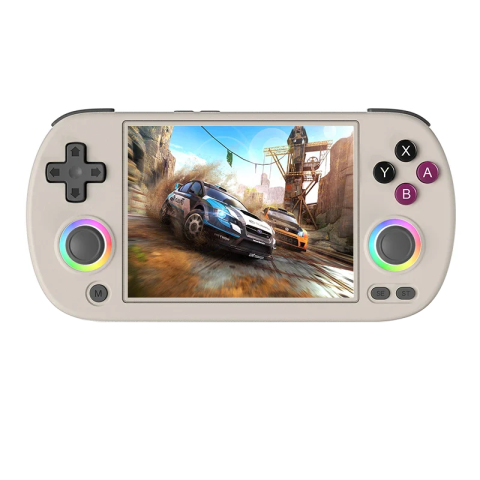 Console Retro - Consola retro portabila ANBERNIC RG40XX H cu jocuri, quad core Cortex-A53 1.5GHz, 1GB LPDDR4, IPS LCD 4" 640x480, 3200 mAh, WiFi 5, Bluetooth 4.2, gri