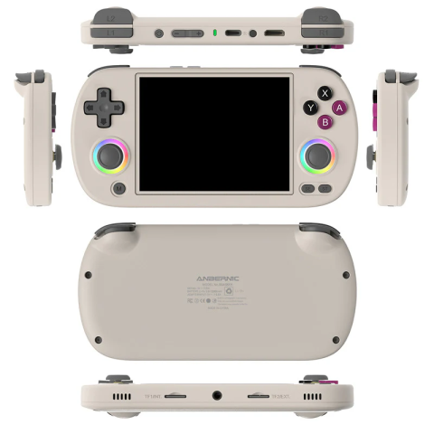 Consola retro portabila ANBERNIC RG40XX H cu jocuri, quad core Cortex-A53 1.5GHz, 1GB LPDDR4, IPS LCD 4" 640x480, 3200 mAh, WiFi 5, Bluetooth 4.2, gri [9]