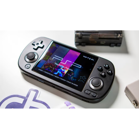 Consola retro portabila ANBERNIC RG40XX H cu jocuri, quad core Cortex-A53 1.5GHz, 1GB LPDDR4, IPS LCD 4" 640x480, 3200 mAh, WiFi 5, Bluetooth 4.2, negru [5]