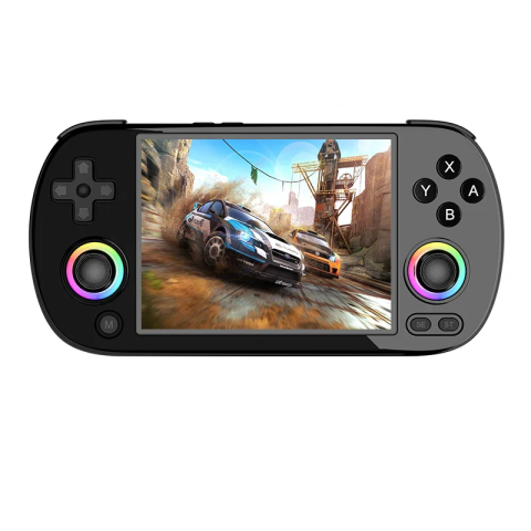 Gaming - Consola retro portabila ANBERNIC RG40XX H cu jocuri, quad core Cortex-A53 1.5GHz, 1GB LPDDR4, IPS LCD 4" 640x480, 3200 mAh, WiFi 5, Bluetooth 4.2, negru