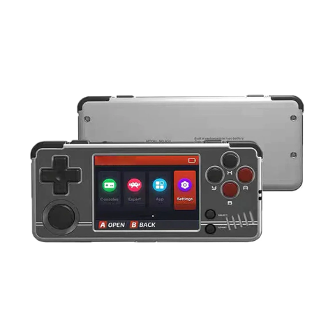 Consola retro portabila Miyoo A30 cu jocuri incluse, 4-core 1.5GHz, 512MB, IPS LCD 2.8" 640x480, 2600mAh, gri [1]