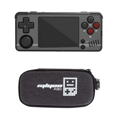 Consola retro portabila Miyoo A30 cu jocuri incluse, 4-core 1.5GHz, 512MB, IPS LCD 2.8" 640x480, 2600mAh, negru [2]