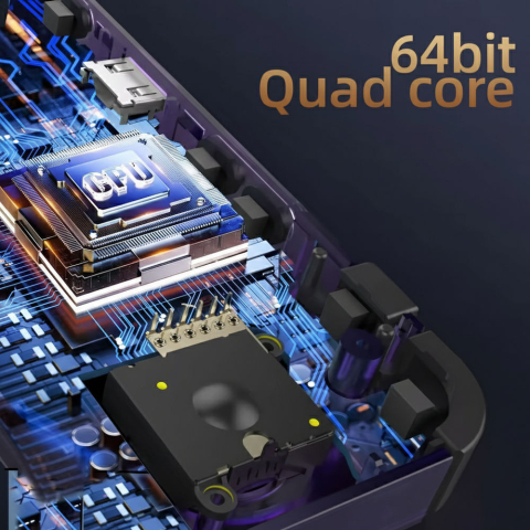 Consola retro portabila R36H 64GB cu jocuri, quad core Cortex-A53 1.5GHz, 1GB DDR3, IPS LCD 3.5" 640x480, 3000 mAh, alb [5]