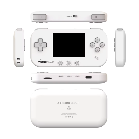 Consola retro portabila TRIMUI Smart 64GB cu jocuri, Cortex-A7 1.2GHz, 128MB LPDDR4, IPS LCD 2.4" 320x240, 1000 mAh, WiFi 4, Bluetooth 4.0, alb [1]