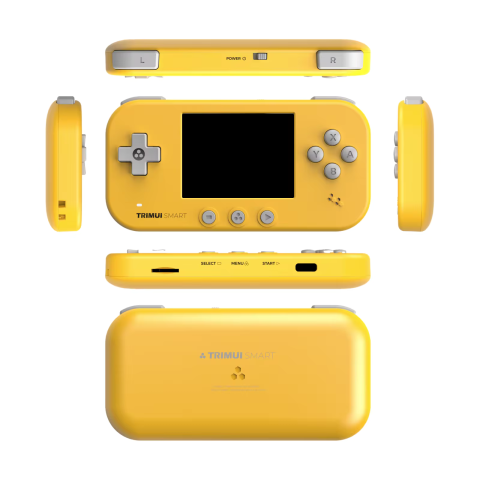 Consola retro portabila TRIMUI Smart 64GB cu jocuri, Cortex-A7 1.2GHz, 128MB LPDDR4, IPS LCD 2.4" 320x240, 1000 mAh, WiFi 4, Bluetooth 4.0, galben [1]