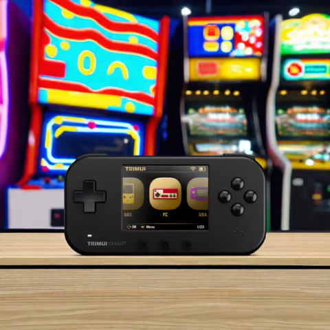 Consola retro portabila TRIMUI Smart 64GB cu jocuri, Cortex-A7 1.2GHz, 128MB LPDDR4, IPS LCD 2.4" 320x240, 1000 mAh, WiFi 4, Bluetooth 4.0, negru [4]