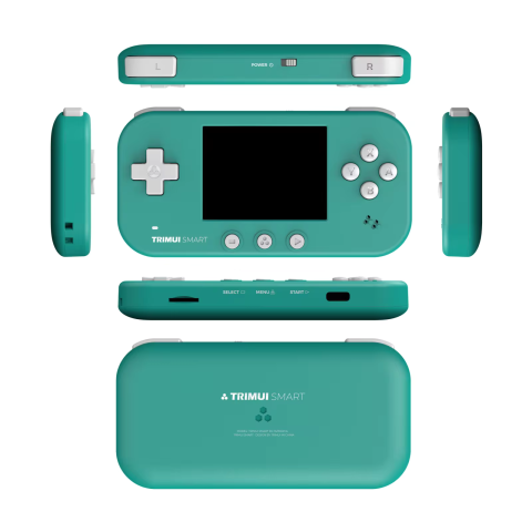 Consola retro portabila TRIMUI Smart 64GB cu jocuri, Cortex-A7 1.2GHz, 128MB LPDDR4, IPS LCD 2.4" 320x240, 1000 mAh, WiFi 4, Bluetooth 4.0, turcoaz [1]